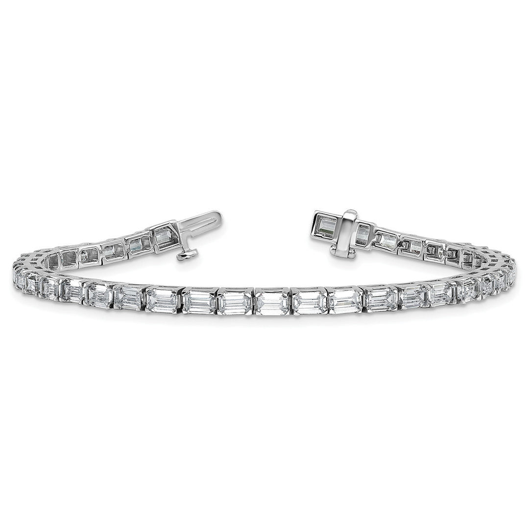 Emerald north- south diamond bracelet