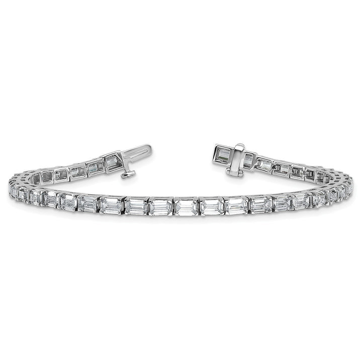 Emerald north- south diamond bracelet