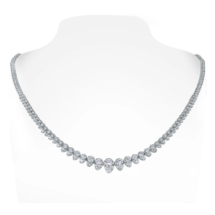 PearDiamond Tennis Necklace