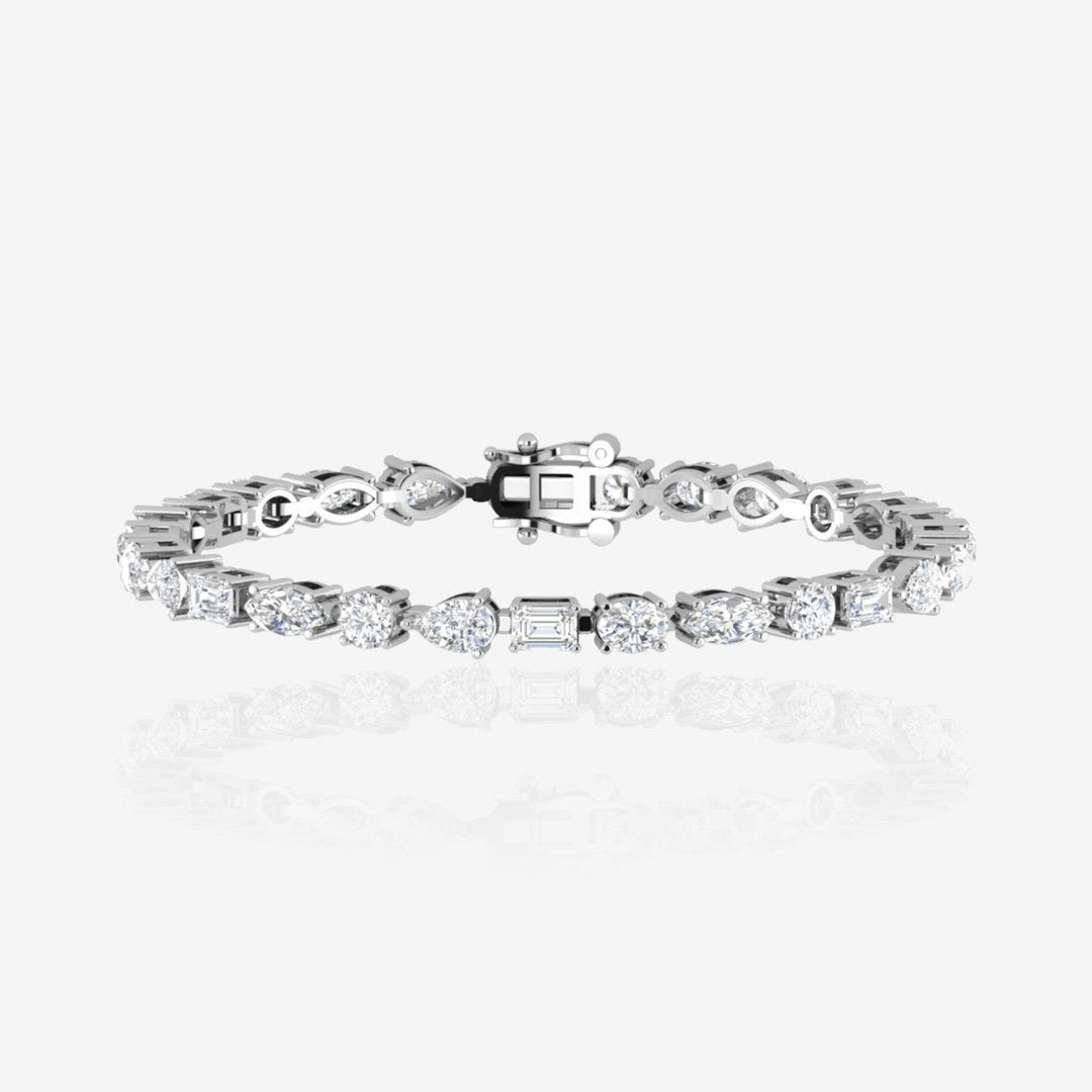 Multishape diamond bracelet
