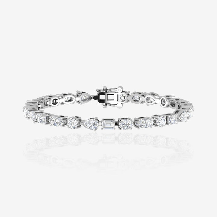Multishape diamond bracelet